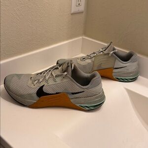 Nike Gray and Light Green Metcon